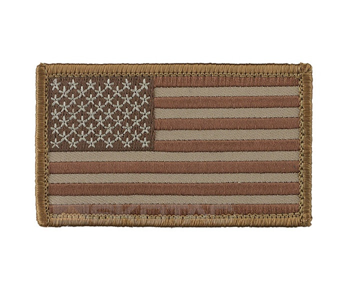 US Flag Print Patch – Badge Style, Made In France