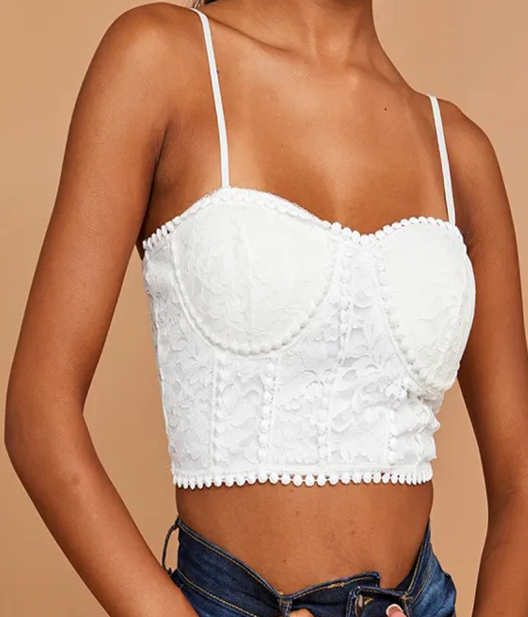 Lace strappy top