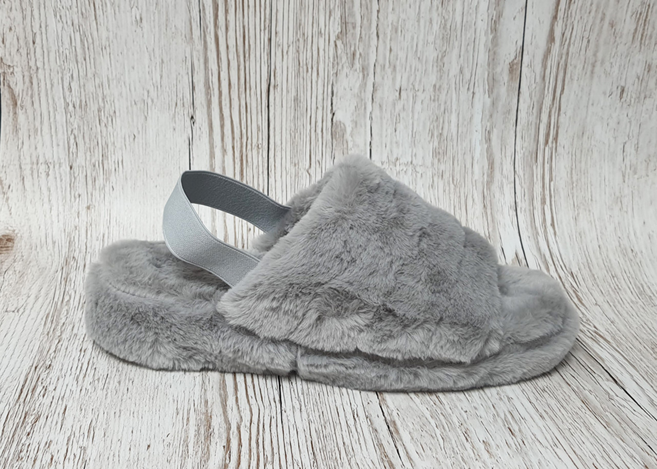 Fuzzy faux fur on sale slippers