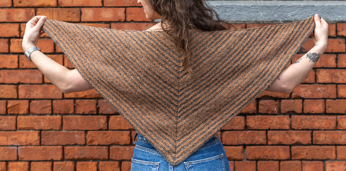 Yarn Vibes 100% Organic Irish Knitting Kit: Kaylee Triangle Shawl