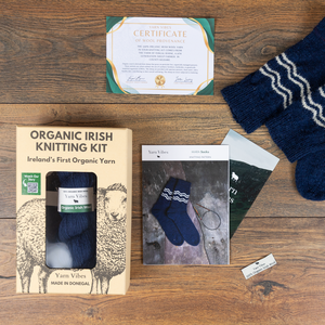 Yarn Vibes 100% Organic Irish Knitting Kit: Mara Sock Kit