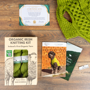 Yarn Vibes 100% Organic Irish Knitting Kit: Madra Dog Jacket