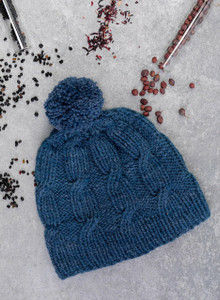 Riley Aran Hat Yarn Vibes 100% Organic Knit Kit Riley Aran Hat Yarn Vibes 100% Organic Knit Kit