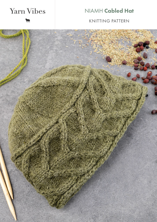 Niamh Cabled Hat Knitting Pattern