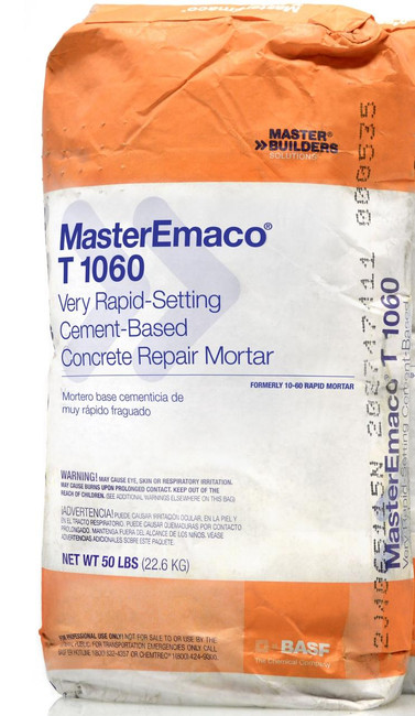 Master Builders MasterEmaco T 1060, Very Rapid-Setting Horizontal Concrete Repair Mortar