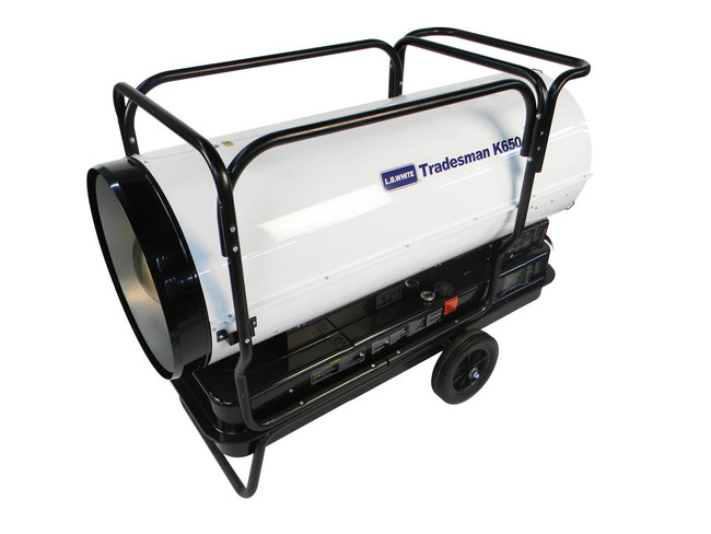  L.B. White Tradesman K650 Portable Kerosene Forced-Air Heater – 650,000 BTU 