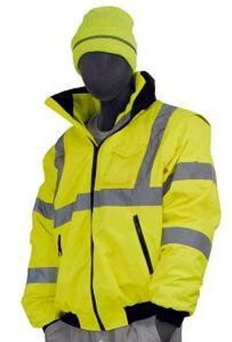 Majestic 75-1301 High Visibility Fleece Lined Waterproof Bomber Jacket