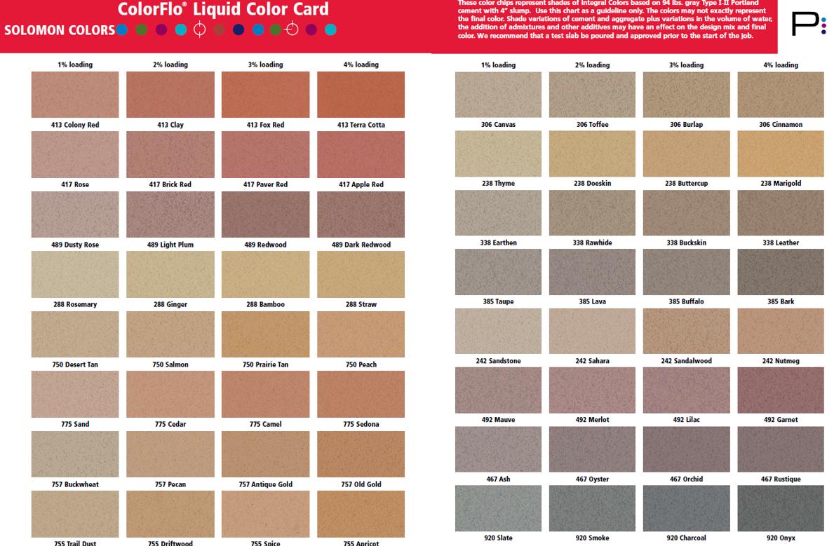 Scofield Integral Color Chart