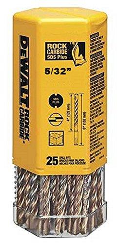Dewalt SDS Plus 2 Cutter Drill Bits, 5/32x6-1/2x4 - Bulk, 25 Bits