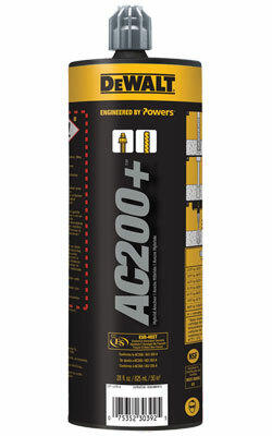 Dewalt AC200 Acrylic Injection Adhesive Anchoring System with Nozzle - 28oz