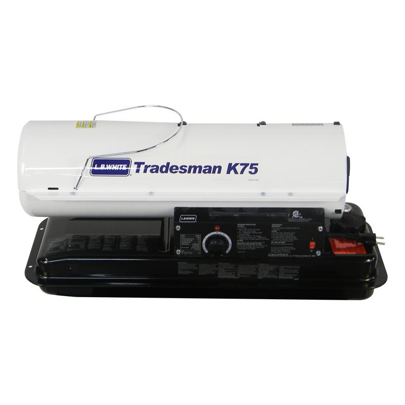  L.B. White Tradesman K75 Portable Kerosene Heater – 75,000 BTU 