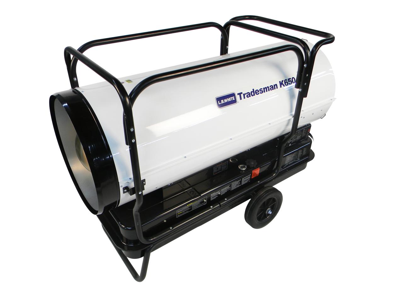  L.B. White Tradesman K650 Portable Kerosene Forced-Air Heater – 650,000 BTU 