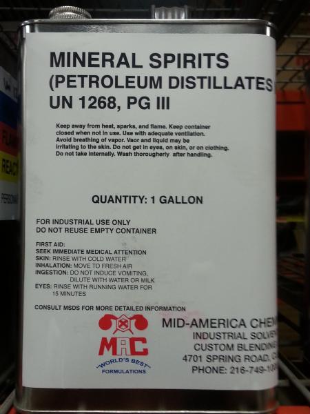 1 GALLON MINERAL SPIRITS