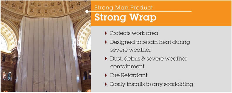 Strong Man Building Wraps