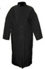 2 Piece Premium Long Coat with Detachable Hood w/ Back Slit - Black | Viking Outwear