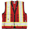 Surveyor Safety Vest, D- Ring Access - Red  | Viking Outwears