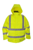 Safety Jacket w/ Removable Hood - D-Ring Access - Fluorescent Green  | Viking Outwears
