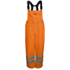 Detachable Bib Safety Pants, Ripstop Material - Fluorescent Orange  | Viking Outwears