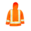Safety Jacket  w/ Zip Slash Pockets - Fluorescent Orange  | Viking Outwears