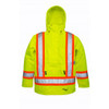 Hooded Safety Jacket w/ 125 GSM ThermoMAXX® Insulated Liner (408BK) - Fluorescent Grn  | Viking Outwears