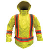 ThermoMAXX® Insulated 34" Long Hoded Safety Parka - Fluorescent Green  | Viking Outwear