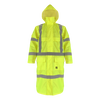 Hooded Safety Long Coat - Fluorescent Green  | Viking Outwears