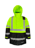 ThermoMAXX® Insulated 34" Long Hooded Safety Parka - Fluorescent Green  | Viking Outwears