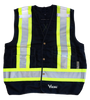 Tall Safety Vest - 6 Pockets, D-Ring Access - Black | Viking Outwear