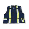 100% Cotton Navy Blue Supervisor Safety Vest | Big K Clothing