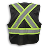 Polyester Black Safety Vest | Big K Clothing