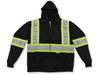 Hi-Vis 100% Poly Zip-Up Safety Hoodie - CSA, Class 2 - Big K - 3554 Black