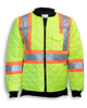 Lime Quilt Polyester Traffic Safety Jacket