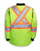 Lime Quilt Polyester Traffic Safety Jacket