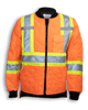Orange Quilt Polyester Traffic Safety Jacket