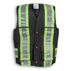Black Poly/Cotton Supervisor Safety Vest