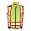 Lime Green Quilted Poly/Cotton Supervisor Safety Vest