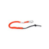 Bungee Style Orange Tool Tether- Dual Aluminum Carabiner- 5Lb 27"-52" (10-Pack)