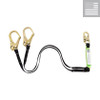 Shock Absorbing Lanyards - Tear Pack 1/4" PVC Coated Cable -  Single Leg - Weight Capacity 130 to 310 Lbs - 6'