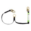 Shock Absorbing Lanyards - Tear Pack 1/4" PVC Coated Cable -  Single Leg - Weight Capacity 130 to 310 Lbs - 6'