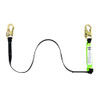 Shock Absorbing Lanyards - Tear Pack 1/4" PVC Coated Cable -  Single Leg - Weight Capacity 130 to 310 Lbs - 6'