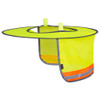 Foldable Hard Hat Sunshade - Hi-Viz Yellow/Green