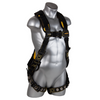 Cyclone Full Body Harnesses with Side D-rings - Black/Yellow, PT Chest/TB Legs, Side D-rings