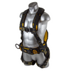 Cyclone Construction Full Body Harnesses with Side D-rings - Black/Yellow, PT Chest/TB Waist/TB Legs, Side D-rings