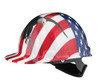 Stromboli Hard Hat with Type 1 Rachet Bald Eagle on US Flag Graphic | CSA, Type 1 | Dynamic