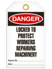 Danger - Locked To Protect Workers Repairing Machinery