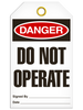 Danger Do Not Operate Safety Tag | 25 Pkg | Incom
