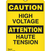 Bilingual Caution Â High Voltage