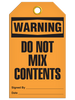 Warning  Do Not Mix Contents Tag