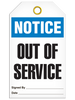 Notice  Out Of Service Tag