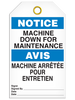 Bilingual Notice Â Machinedown For Maintenance